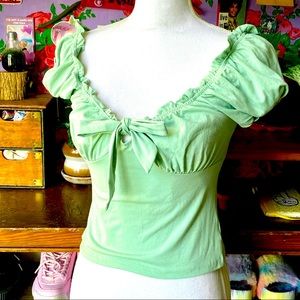 Mint Green Shein Crop Top